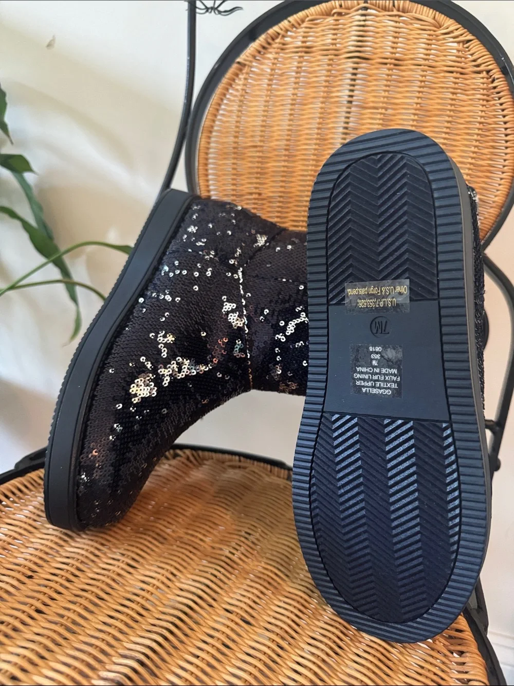 Guess Dark Blue Sequin Kids' Booties